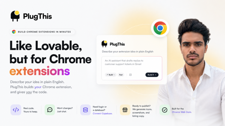 PlugThis: A Plain-English Builder for Custom Chrome Extensions