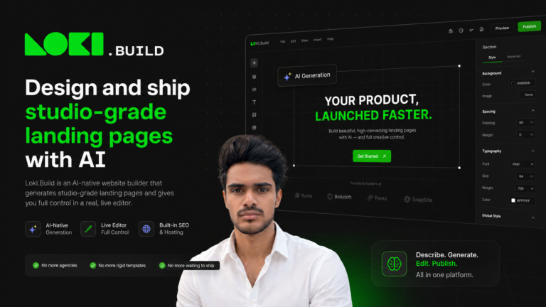Loki.Build: An AI-Native Website Builder for Creating Landing Pages Faster